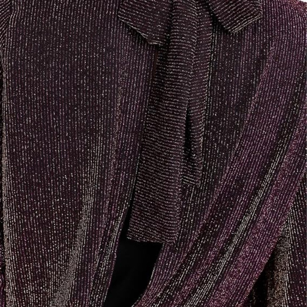 Black Halo Gavin Dress Saks Metallic Festive Holiday New Years size 2 - Picture 3 of 8